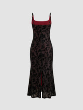 Square Neck Floral Ruched Maxi Dress
