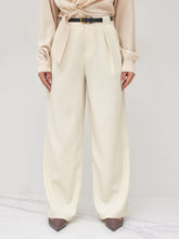 Belted Mid Rise Straight Leg Trouser