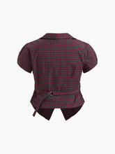 100% Cotton Tartan Split Ruched Shirt Curve & Plus