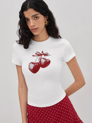 Cherry Graphic Short Sleeve Tee