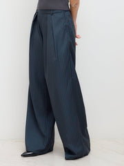 High Rise Pleated Wide Leg Trousers