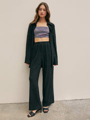 High Waisted Glitter Pull-On Pants
