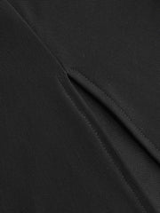 Mock Neck Sheer Slit Midi Dress
