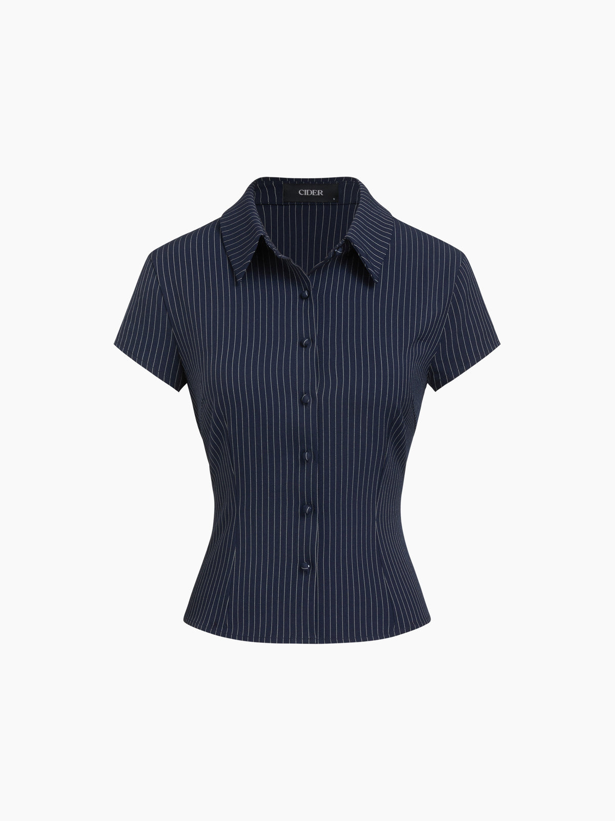Collar Stripe Short Sleeve Shirt