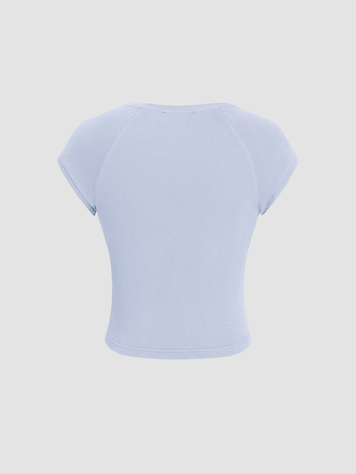 Cotton-blend Round Neckline Short Sleeve Tee