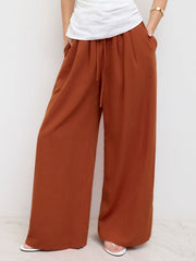 Drawstring Pull-On Wide Leg Pant